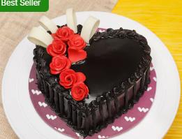 Roses & Ribbons Heart — handcrafted cake by Shakti Food Products